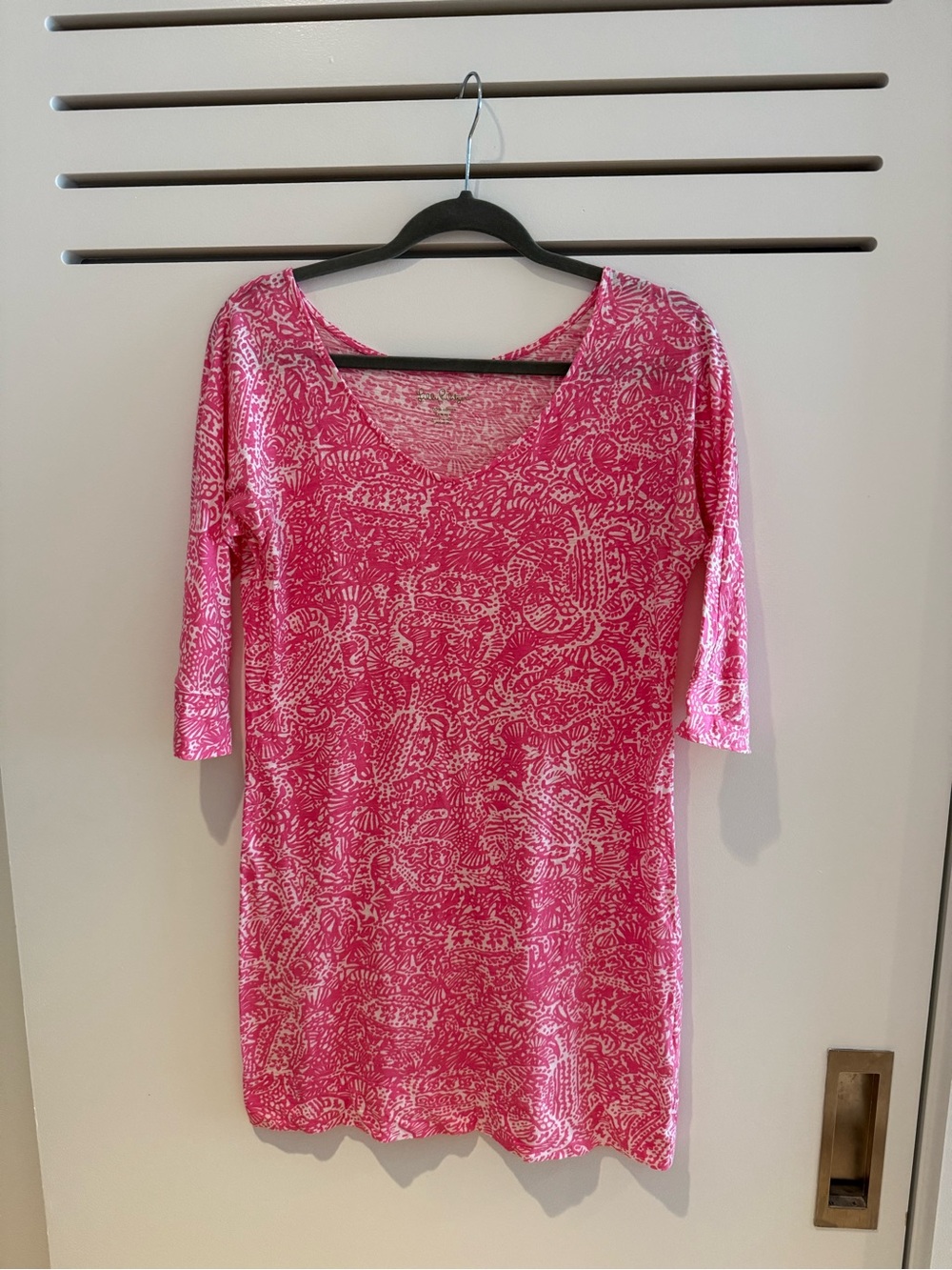 Lilly Pulitzer Pink & White Printed Tunic Dress - Size XS